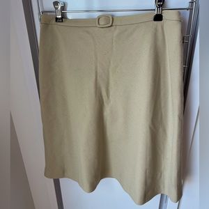 Vintage wool skirt in pale gold